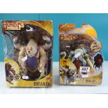 Two boxed/carded Upper Deck Huntik Secrets & Seekers figures to include Breaker and Redcap