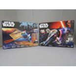 Star Wars - Two boxed Disney Hasbro Star Wars vehicle figure sets to include Rebels Nerf Hera