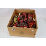 Good Quantity of Loose Playworn Diecast Fire Engines including Dinky, Corgi, Simon Snorkel, etc