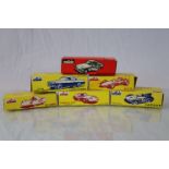 Six Boxed Solido Diecast Cars - Jaguar 100, Porsche Le Mans 134, Fiat-Abarth 113, Lancia Flaminia