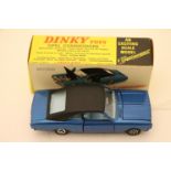 Boxed Dinky 179 Opel Commodore with Speedwheels in metallic blue with black roof, dieast