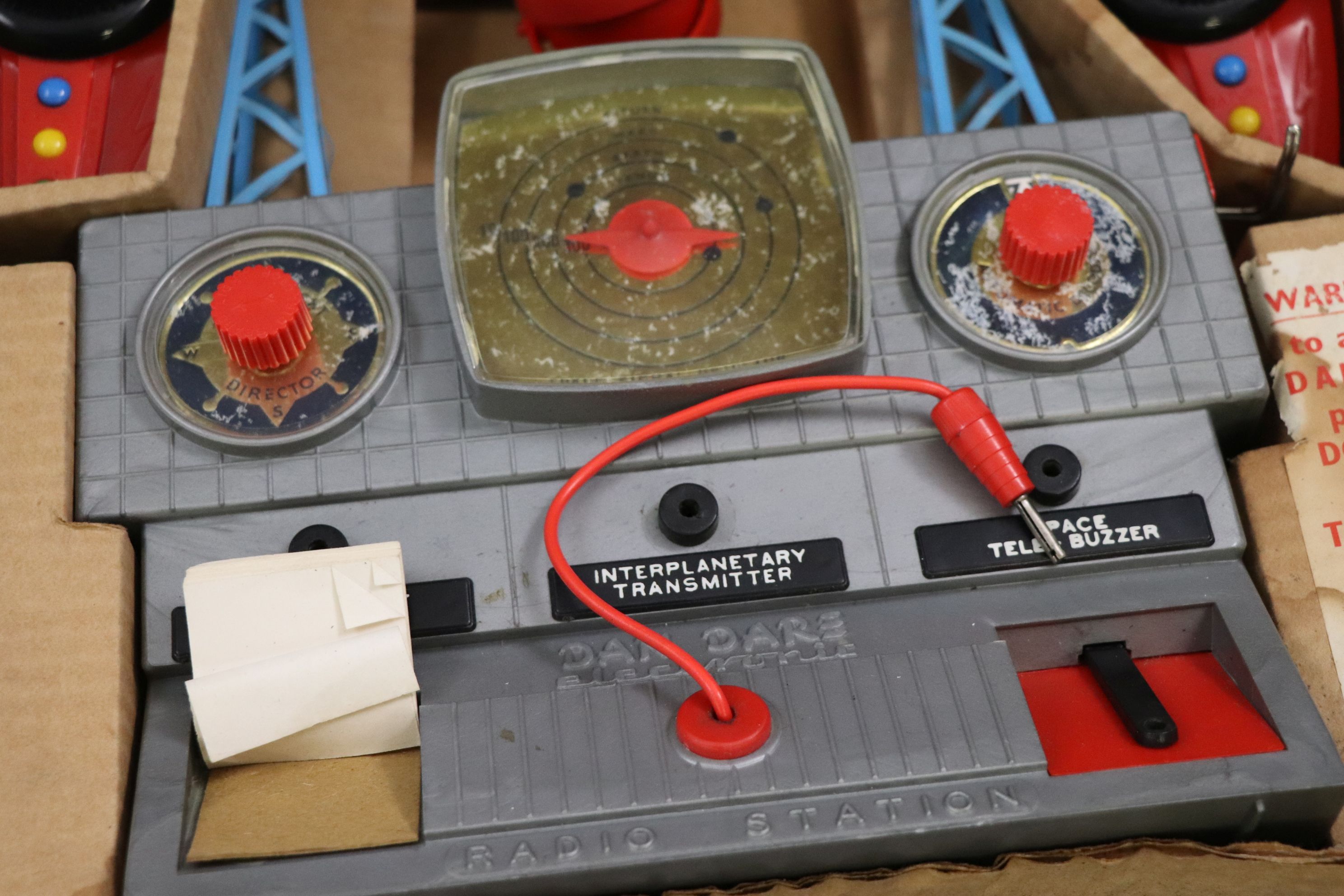 Boxed Merit 3110 Dan Dare Electronic Radio Station Space Control in gd condition, box lid stained - Image 4 of 5