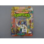 Original carded Playmates Bandai Teenage Mutant Hero Turtles Baxter Stockman figure, 20 back,