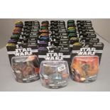 Star Wars - 22 Carded Hasbro Star Wars The Saga Collection figures all unopened, featuring figures