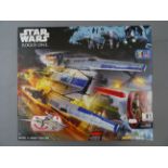 Star Wars - Boxed Disney Hasbro Nerf Star Wars Rouge One Rebel U-Wing Fighter, complete and