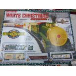 Boxed Bachmann OO gauge 00609 White Christmas Express train set, items excellent, small box