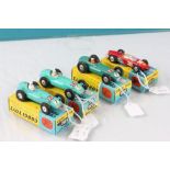 Four boxed Corgi Formula 1 diecast vehicles to include 152S BRM Grand Prix Racing Car x3 (green x1