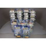 Star Wars - Collection of 42 Hasbro Star Wars Attack of the Clones figures all carded and unopened