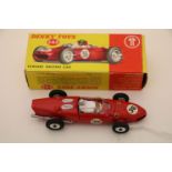 Boxed Dinky 242 Ferrari Racing Car with race number 36, diecast & decals excellent, box gd/vg