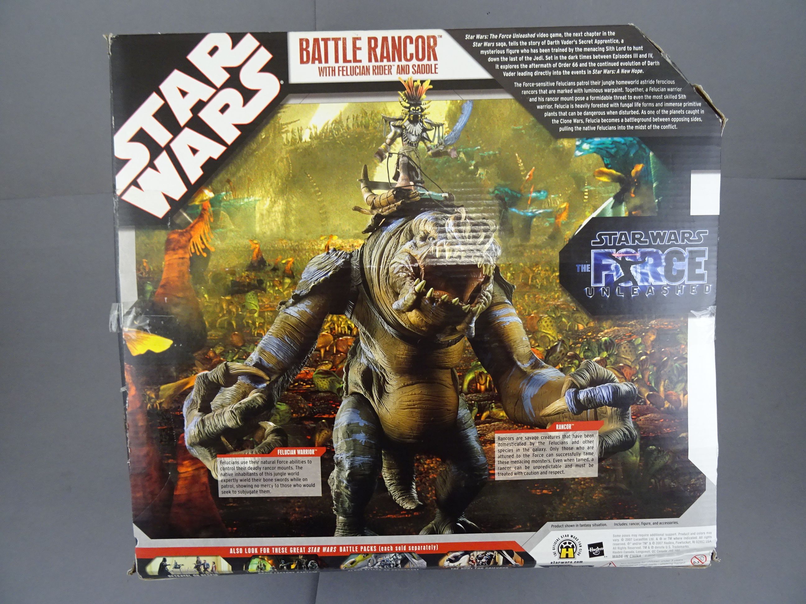 Star Wars - Boxed Hasbro Star Wars Battle Rancor with Felucian Rider and Saddle, figure loose in - Image 4 of 4