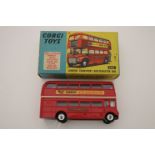 Boxed Corgi 468 London Transport Routemaster Bus in vg condition with vg decals, soe paint chips,