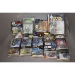 Star Wars - 15 carded Hasbro Star Wars figures to include Micro Machines x 7, Battle Front, The