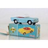 Boxed Triang Spot On 166 Renault Floride Convertible in powder blue with red interior, windscreen,