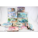Collection of 15 boxed plastic model kit aeroplanes, various makers, to include Lockheed orion,