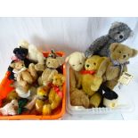 Collection of Teddy Bears to include; Deans Rag Book, Gund, Merrythought Panda etc in two boxes