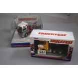 Two boxed Corgi Truckfest diecast models to include CC13802 Mercedes Benz Actros Megaspace Jack