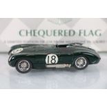 Boxed ltd edn Milestone 1:43 CF 4 Jaguar C Type Winner Le Mans 1953 in British Racing Green, diecast