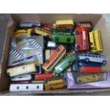 Two Boxed Corgi Diecast Buses and approximately 37 Loose mainly Corgi Diecast Buses