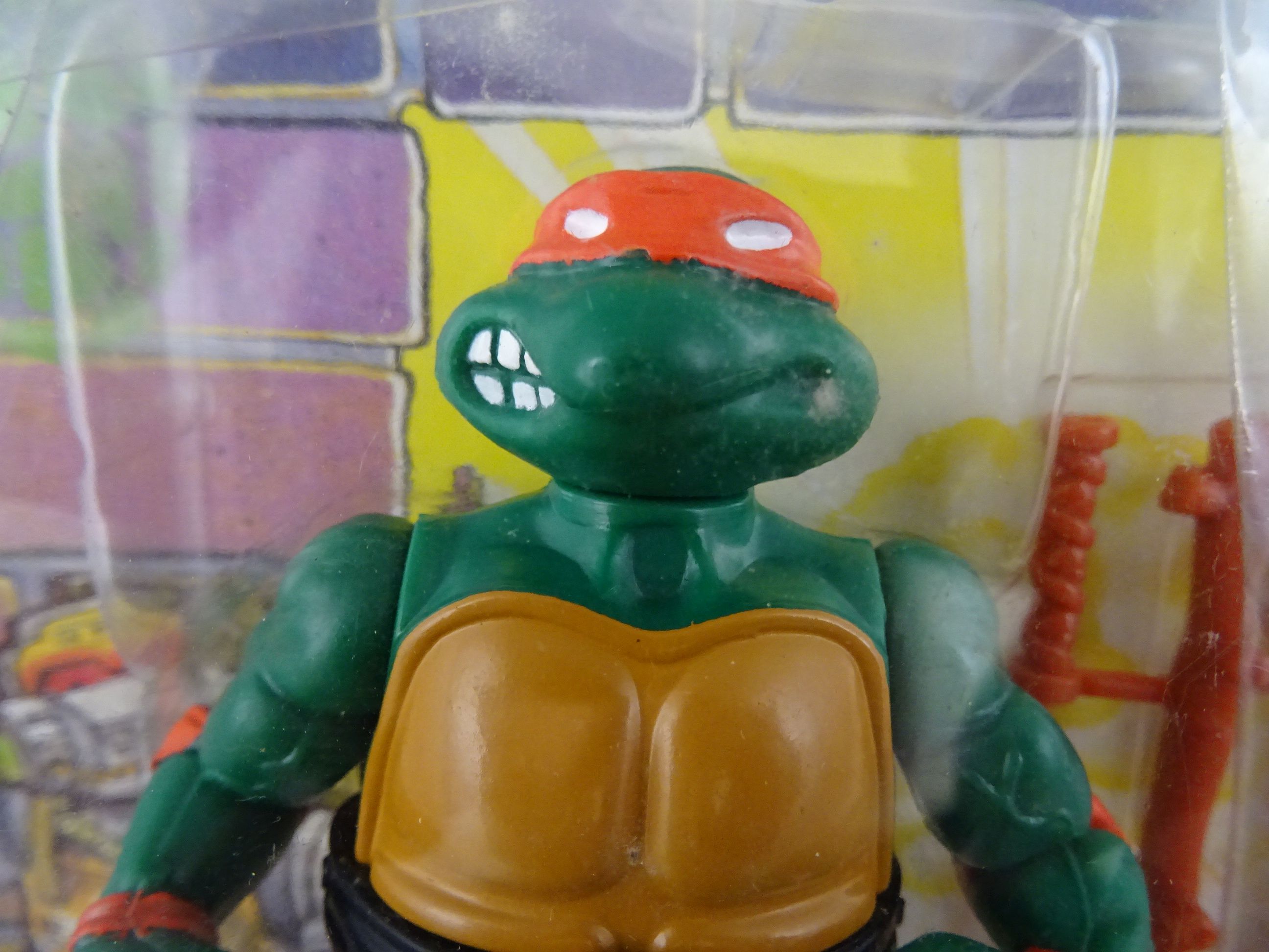 Original carded Playmates Bandai Teenage Mutant Hero Turtles Michaelangelo figure, unpunched,some - Image 2 of 3