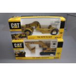 Two boxed 1:50 Norscot CAT construction models to include Cat 631E Scraper and CAT 365B L Excavator