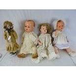 Armand Marseille 1930's Composition Doll impressed mark 518 / 8A together with Heubach Koppelsdorf