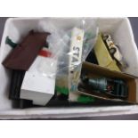 Collection of vintage Triang Scalextric accessories to include Star/Finish, Dunlop hut, 2 x slot