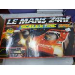 Boxed Scalextric Le Mans 24hr set with both slot cars