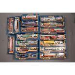 Eleven boxed Matchbox Team Convoy diecast vehicle sets plus 6 x boxed Matchbox Convoy vehicles,