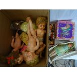 Collection of approximately 21 vintage dolls to include; boxed Roddy doll, Two Pedigree walking