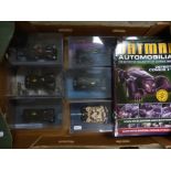 Collection of Eagleoss Batman Automobilia cased model vehicles with accompanying magazines featuring