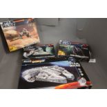 Star Wars - Four boxed Revel Easy Kits to include General Grievous' Starfighter, Millennium