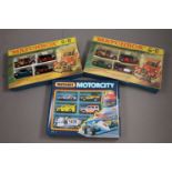 Three boxed Matchbox vehicle sets to include G5 Famous Cars of Yesterday x 2 (one box window
