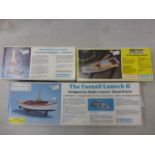 Boxed Midwest products The Fantail Launch II radio controlled steam power boat, plus Midwest