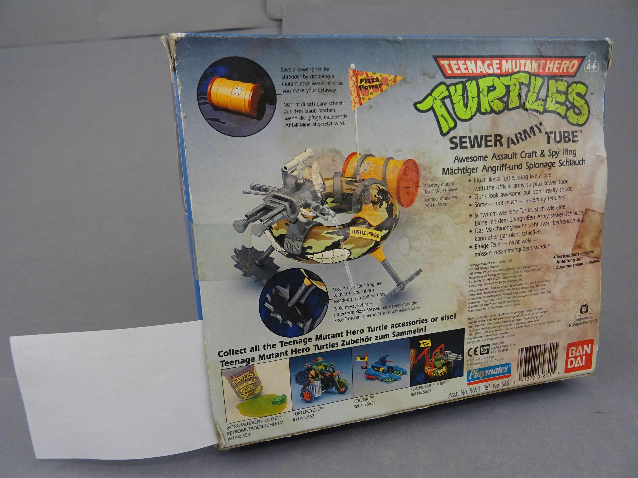 Original boxed Playmates Bandai Teenage Mutant Hero Turtles Sewer Army Tube vehicle appearing sealed - Image 3 of 3