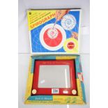 Original boxed Etch-a-Sketch magic screen and a boxed Spirograph