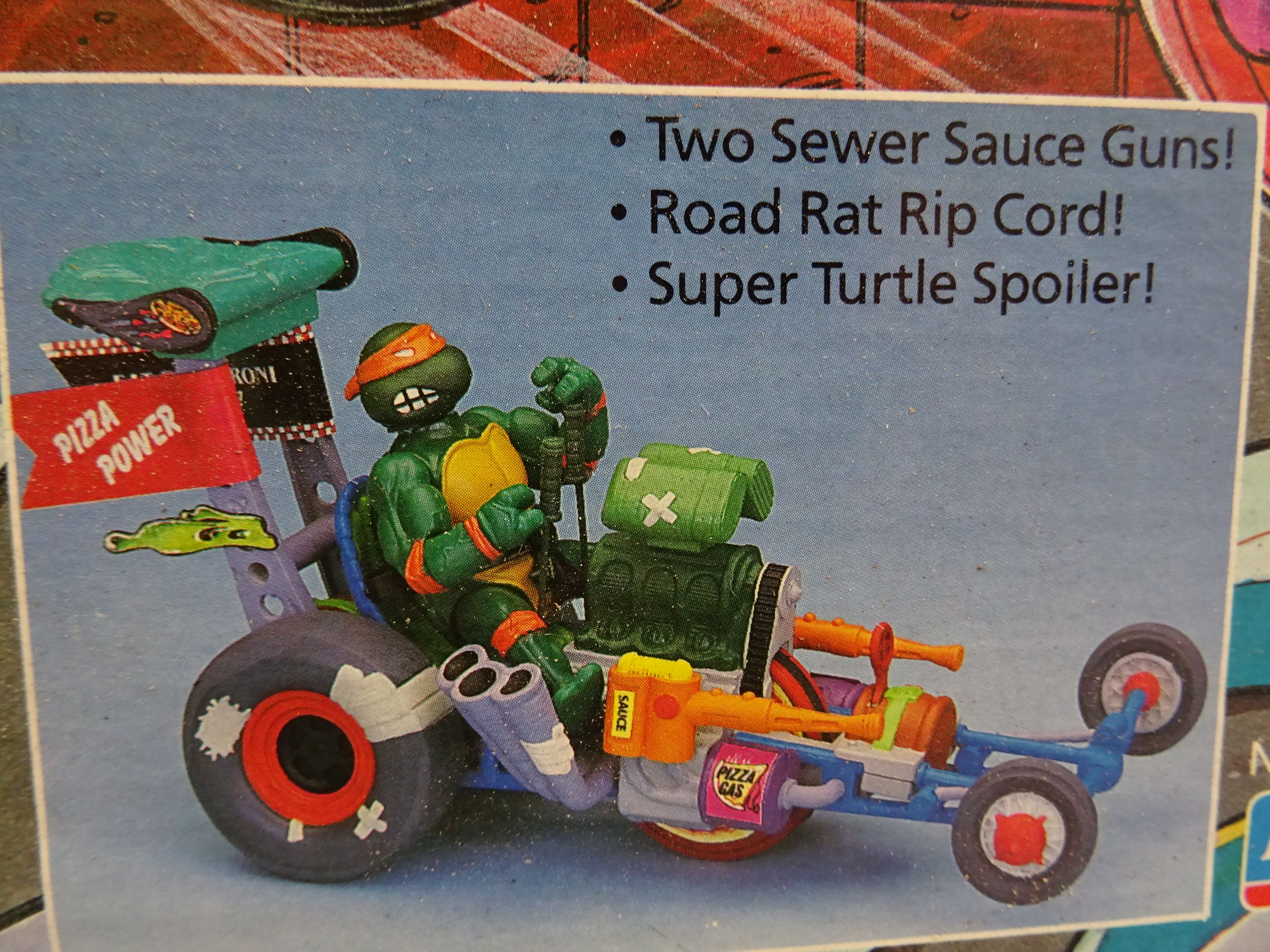 Original boxed Playmates Bandai Teenage Mutant Hero Turtles Sewer Dragster vehicle, appears to be - Image 2 of 3