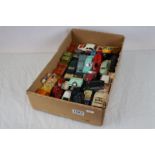 Tray of Loose Playworn Diecast Vehicles including Dinky, Spot-on, Matchbox, etc