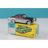 Boxed Corgi 224 Bentley Continental Sports Saloon by HJ Mulliner in black and grey with red