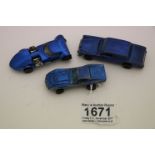 Three original 1960s Hot Wheels diecast vehicles to include 1969 Rolls Royce Silver SHadow, 1967