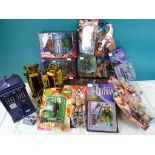 14 Carded/boxed action figures to include WWE x 6, Batman The Animated Series Man-Bat, Doctor Who