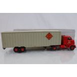 Boxed Dinky Supertoys 948 Tractor Trailer McLean, diecast vg, decals vg, box gd