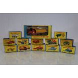 13 Lesney Matchbox boxed Diecast vehicles to include numbers; 60, 51, K-19, 38, 34, 70, 71, 72,