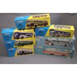 Two Corgi Classics Limited Boxed Buses - AC Transit GM 5307 54603 and Boxton PCC Street Car 55008