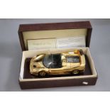 Boxed GWILO International Ltd 1:18 22ct gold plated Ferrari F50 Cabriolet with certificate