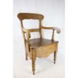 Late Victorian Commode Elbow Chair