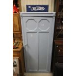 Mid 20th century Painted Pine and Oak Single Door Wardrobe