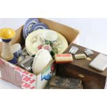 Mixed Lot including Tea Caddy and Ceramics