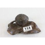 Black Forest Acorn Shaped Inkwell