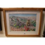 Framed & glazed Limited Edition print of Avon Gorge by R W Forster, no. 112/850