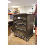 19th century Oak Table Top Chest of Four Drawers